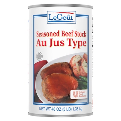 LeGout® Au Jus Beef Stock 12 x 48 oz - 